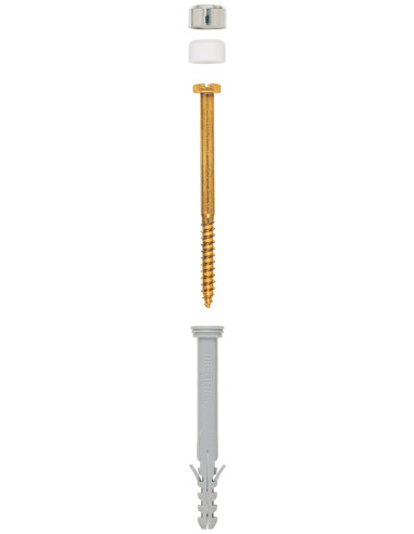 1 x KIT Fixation WC Vis Laiton 6X65 Fischer