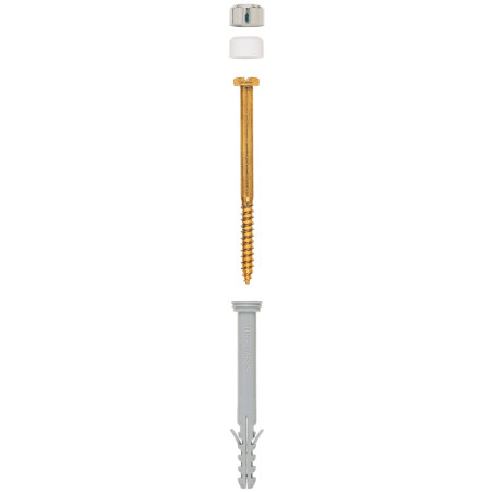 1 x KIT Fixation WC Vis Laiton 6X65 Fischer