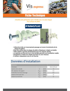 Cheville Nylon Vis autoperceuse RAWLPLUG 14X32 Avec Vis... 2