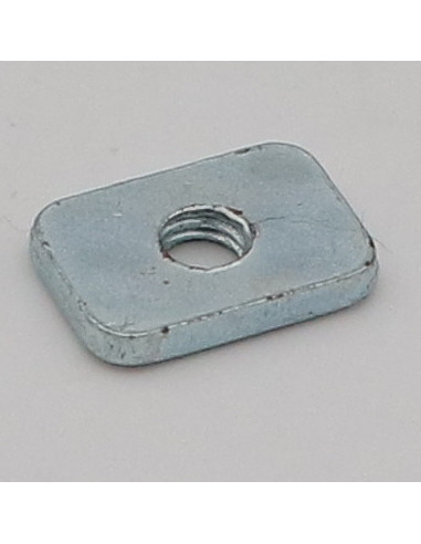 1 x Platine Rectangulaire M6 20X14X3 Acier zingué