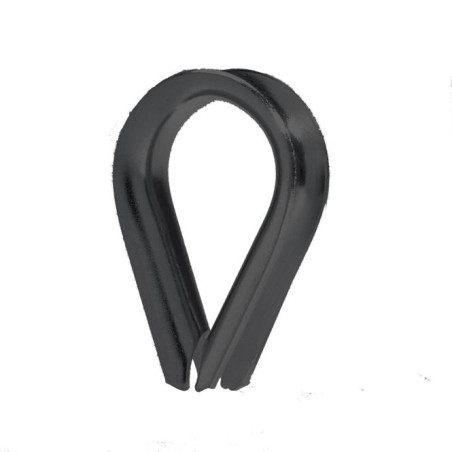 1 x Cosse coeur Inox A4 Noir Diamètre 5