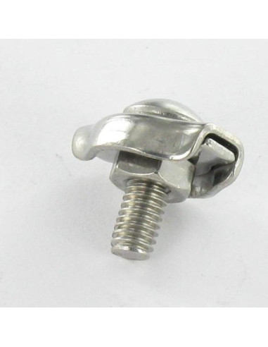 1 x Serre cable plat simple Inox A4 Diamètre 5