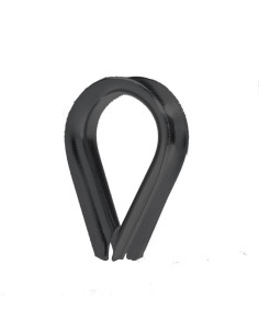 Cosse coeur Inox A4 Noir Diamètre 10