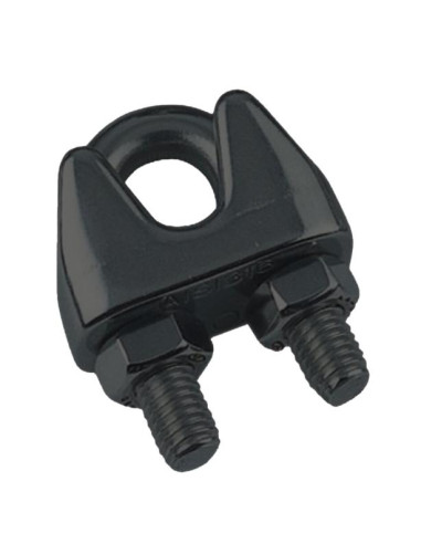 1 x Serre cable étrier Inox A4 Noir Pour Câble...