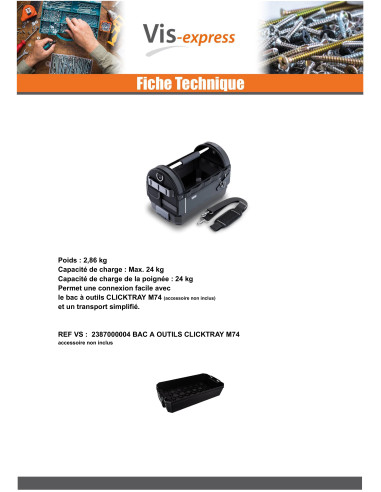 1 x SAC à OUTILS TOOL BAG M