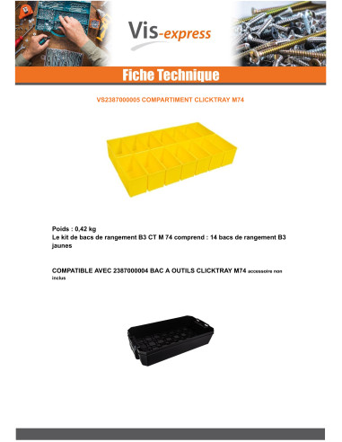 1 x COMPARTIMENT CLICKTRAY M74