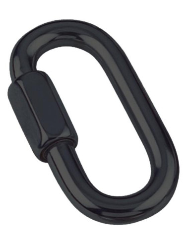 1 x Maillon rapide Inox A4 Noir 8