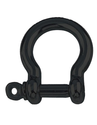 1 x Manille LYRE Forgée Inox A4 Noir Diamètre 8