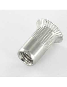 Ecrou à sertir Tête fraisée Cranté M8X19 INFC 45 Inox A2 2