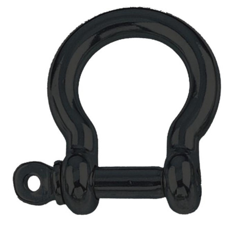 1 x Manille LYRE Forgée Inox A4 Noir Diamètre 10