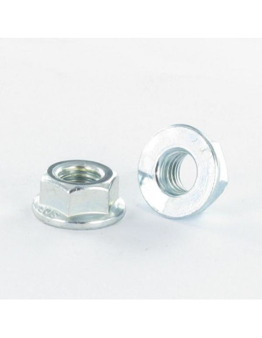 1 x Ecrou Collerette Lisse M5 Acier zingué