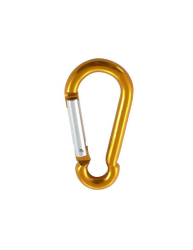 1 x Mousqueton POMPIER 6X60 jaune Aluminium