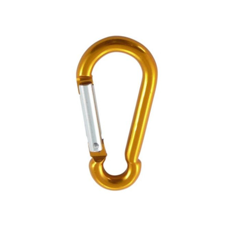 1 x Mousqueton POMPIER 5X50 jaune Aluminium