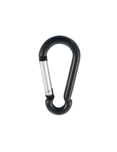 1 x Mousqueton POMPIER 8X80 Noir Aluminium