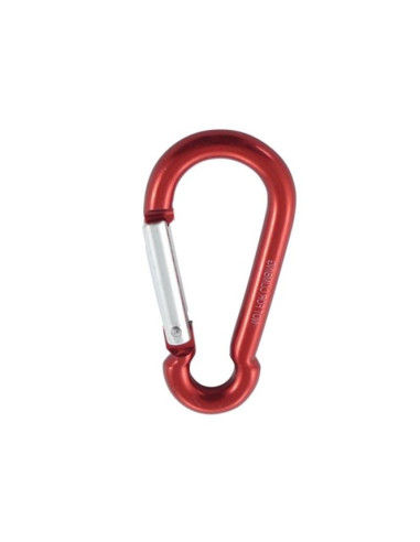 1 x Mousqueton POMPIER 5X50 Rouge Aluminium
