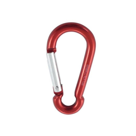 1 x Mousqueton POMPIER 5X50 Rouge Aluminium