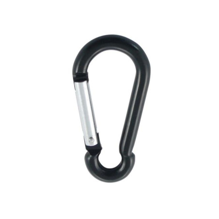 1 x Mousqueton POMPIER 6X60 Noir Aluminium