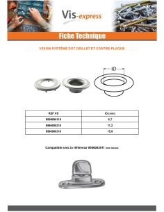 Fixation avec oeillet Inox A2 Diamètre 6.7 2