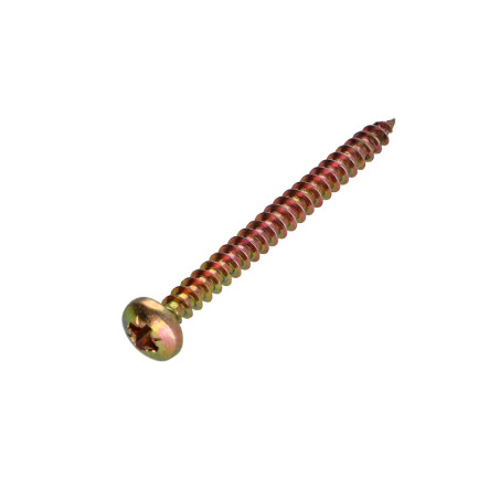 1 x VBA Vis bois agglo Tête ronde TR Pozi N°2 5X60 Bichromaté