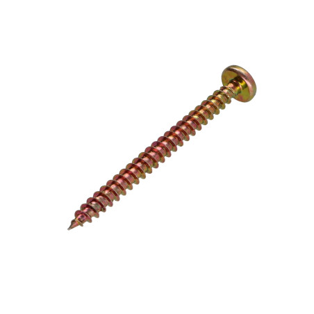1 x VBA Vis bois agglo Tête ronde TR Pozi N°2 5X60 Bichromaté