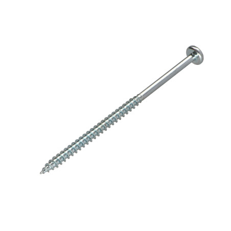 1 x VBA Vis bois agglo Tête ronde TR Pozi N°2 4X70 Filetée sur 42 Acier zingué