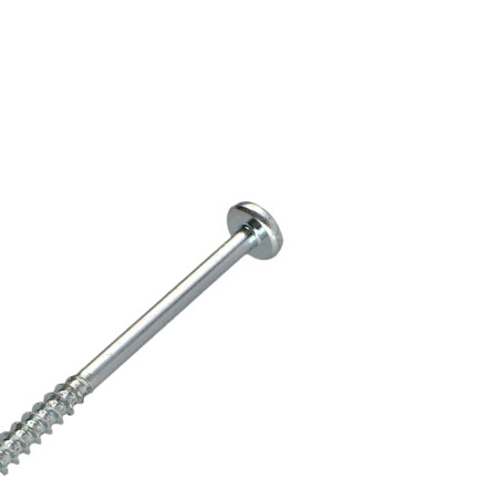 1 x VBA Vis bois agglo Tête ronde TR Pozi N°2 4X80 Filetée sur 48 Acier zingué