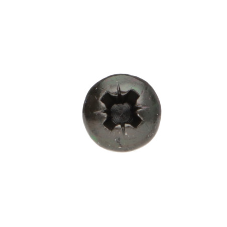 1 x VBA Vis bois agglo Tête ronde TR Pozi N°2 4X10 Acier zingué noir