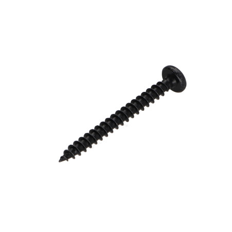 1 x VBA Vis bois agglo Tête ronde TR Pozi N°2 4X35 Acier zingué noir