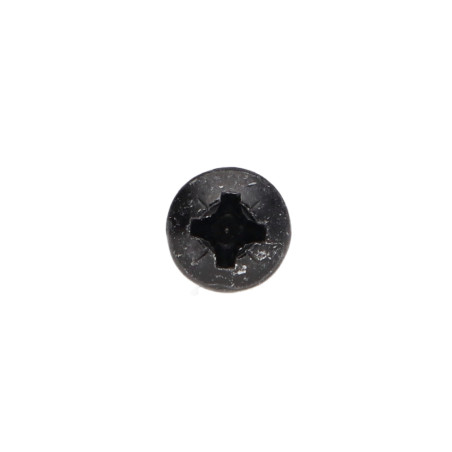 1 x VBA Vis bois agglo Tête ronde TR Pozi N°2 5X45 Acier zingué noir