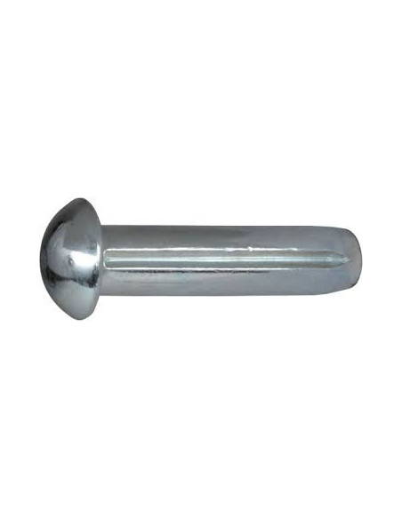 1 x Clou cannelé à tête demie ronde Inox A2 2X3
