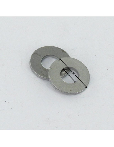 1 x Rondelle Plate 4X10X1 Acier zingué