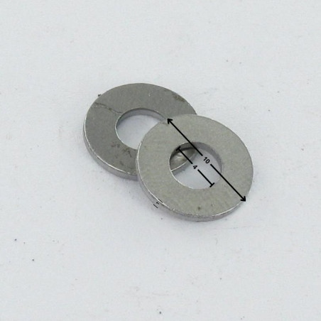 1 x Rondelle Plate 4X10X1 Acier zingué