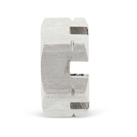 1 x Ecrou hexagonale à CRENEAUX BAS M6 Inox A2