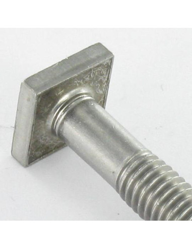 1 x Vis métaux M6X50 Tête Carrée 10X10 EP4 Inox A2