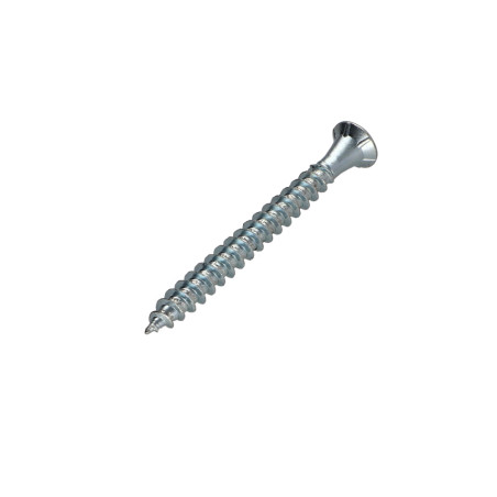 1 x VBA Vis bois agglo FHC tête fraisée empreinte hexagonale creuse 6X60 Cranté Clé 4 Acier zingué