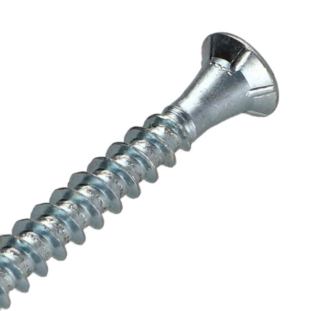 1 x VBA Vis bois agglo FHC tête fraisée empreinte hexagonale creuse 6X60 Cranté Clé 4 Acier zingué