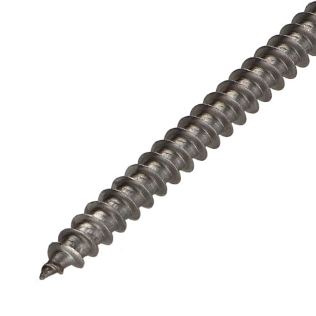 1 x VBA Vis bois agglo Inox A2 Tête ronde TR Pozi 6X90 Filetage total