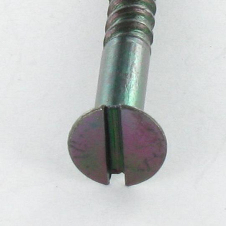 1 x Vis bois Tête fraisée Fendue 6X40 Acier zingué noir