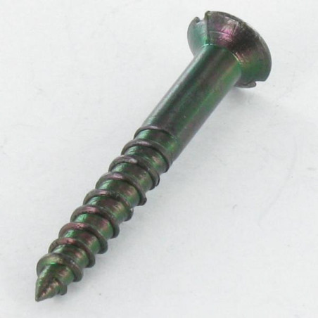 1 x Vis bois Tête fraisée Fendue 6X40 Acier zingué noir
