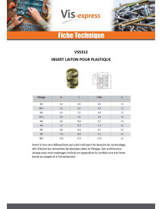 Insert Laiton FLOWFIX M3.5X9.2 2
