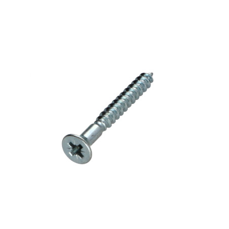1 x VBA Vis bois agglo Tête fraisée Pozi N°2 4.5X40 Percée Acier zingué