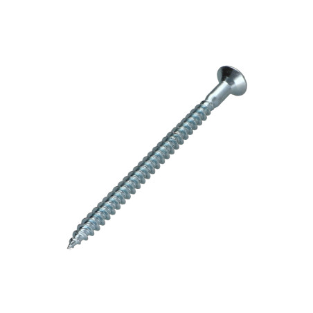 1 x VBA Vis bois agglo Tête fraisée Pozi N°2 4.5X50 Percée Acier zingué