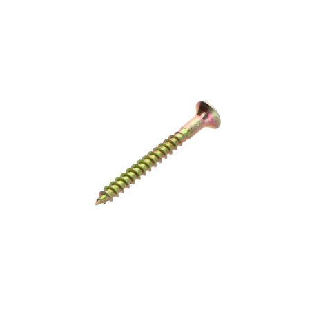 1 x VBA Vis bois agglo Tête fraisée Pozi N°2 4.5X45 Percée Bichromaté