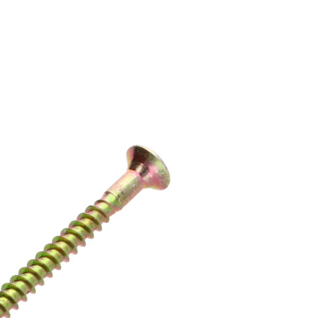 1 x VBA Vis bois agglo Tête fraisée Pozi N°2 4.5X45 Percée Bichromaté