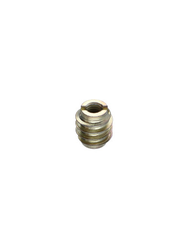 1 x Insert fileté bois fendu 13X13 M6 Acier zingué