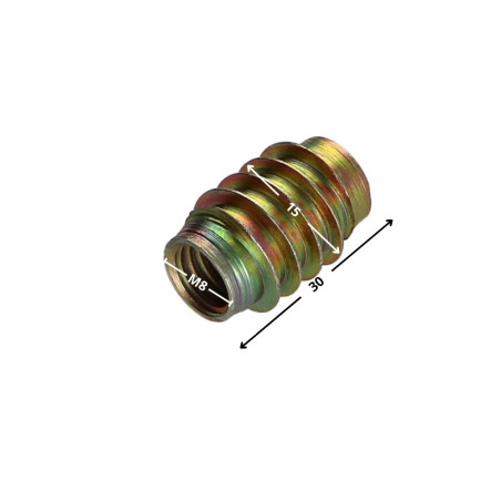 1 x Insert Non fendue Bichromaté M8 15X30