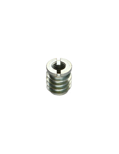 1 x Insert fileté bois fendu Acier zingué M8 14X17