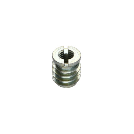 1 x Insert fileté bois fendu Acier zingué M8 14X17