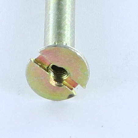 1 x Vis bois Tête fraisée Fendue Percée et taraudée 5X70 Bichromaté