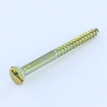 1 x Vis bois Tête fraisée Fendue Percée et taraudée 6X60 Bichromaté